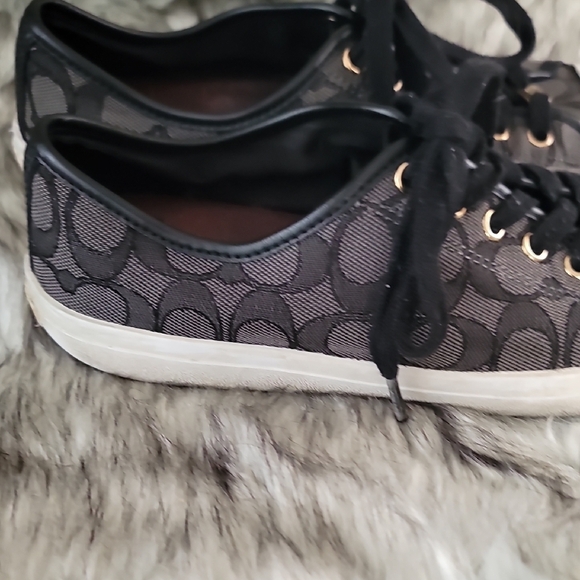 Coach Black and Gray Signature Sneakers - Picture 3 of 16